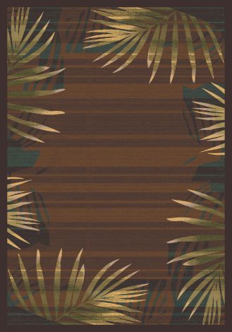 Bailey Brown Leather Modern Times Collection Area Rug
