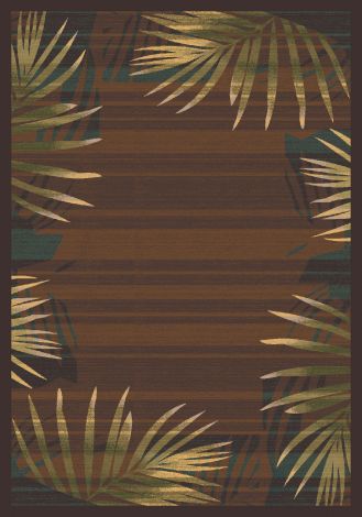 Palm Fall Orange Modern Times Collection Area Rug