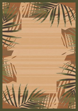 Palm Deep Olive Modern Times Collection Area Rug