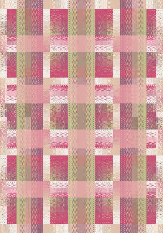 Aura Pinky Modern Times Collection Area Rug