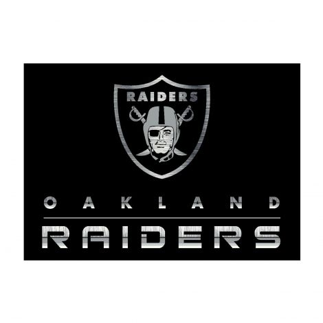 Oakland Raiders Chrome NFL Rug