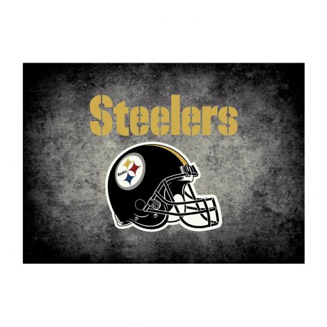 Pittsburgh Steelers Distressed NFL Rug
