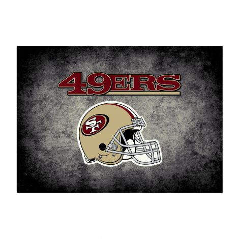 San Francisco 49ers Distressed NFL Rug