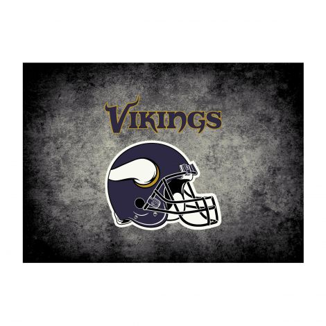 Minnesota Vikings Distressed NFL Rug