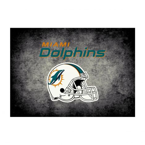 Miami Dolphins Distressed NFL Rug