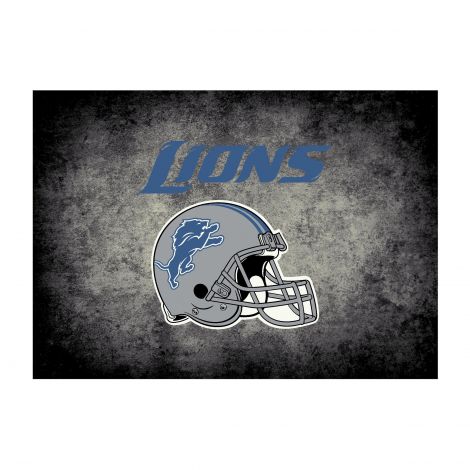 Detroit Lions Distressed NFL Rug