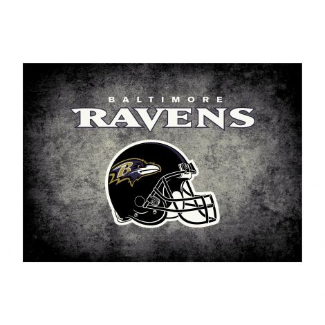 Baltimore Ravens Distressed NFL Rug