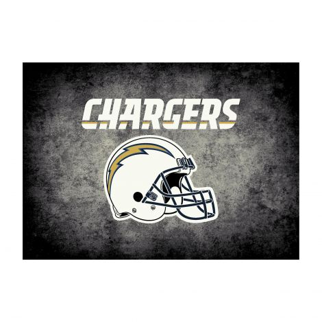 Los Angeles Chargers Distressed NFL Rug