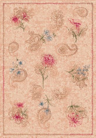 Vintage Almond Pastiche Collection Area Rug