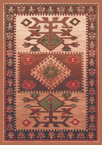 Ahvas Brown Pastiche Collection Area Rug