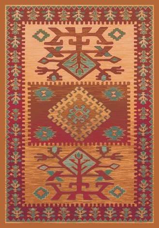 Ahvas Latte Pastiche Collection Area Rug