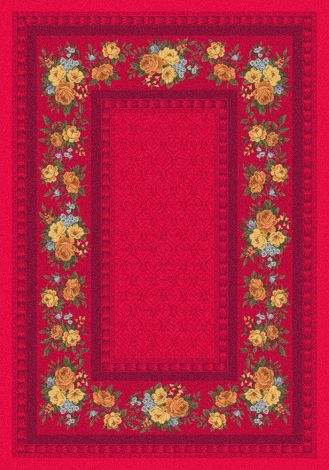 Kerri Currant Red Pastiche Collection Area Rug