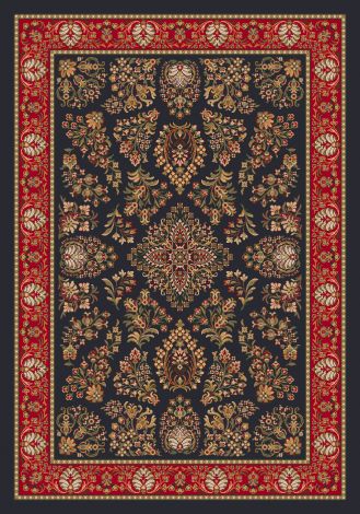 Halkara Ebony Pastiche Collection Area Rug