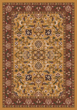 Abadan Spice Gold Pastiche Collection Area Rug