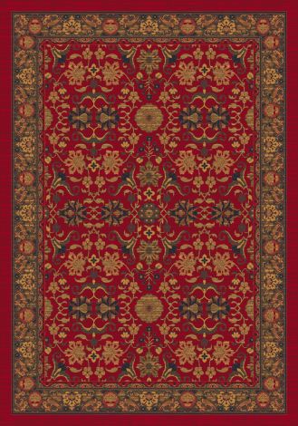 Kamil Red Cinnamon Pastiche Collection Area Rug