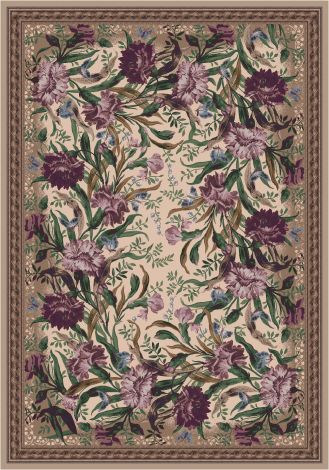 Barrington Court Heathered Rose Pastiche Collection Area Rug