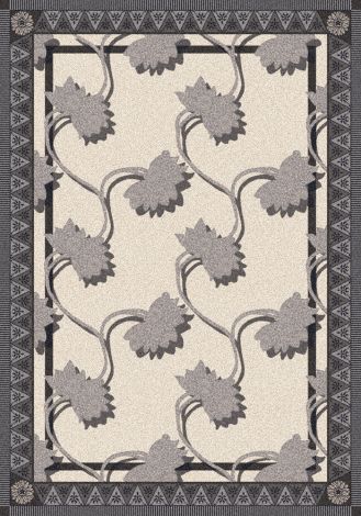 Bantam Sand Ebony Pastiche Collection Area Rug