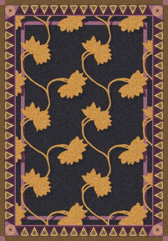 Bantam Ebony Pastiche Collection Area Rug