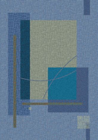 Fairmont Fresh Blue Pastiche Collection Area Rug
