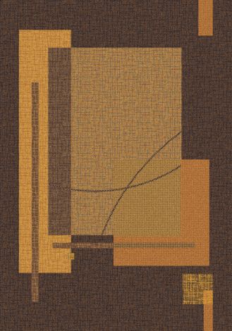 Fairmont Brown Leather Pastiche Collection Area Rug