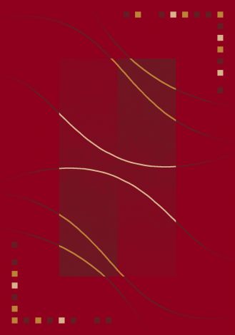 Calypso Rouge Modern Times Collection Area Rug