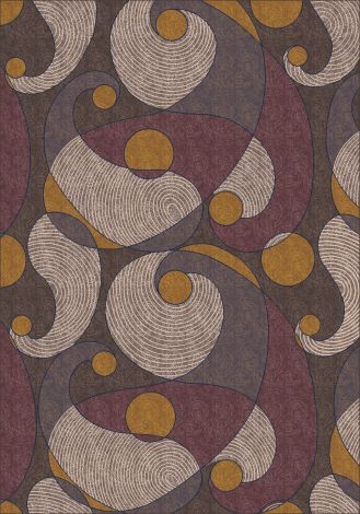 Mirin Brown Modern Times Collection Area Rug