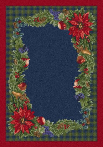 Bountiful Crimson Red Holiday Collection Area Rug