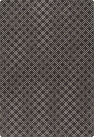 Canova Lattice Black Imagine Figurative Collection Area Rug