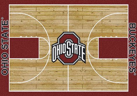 Ohio State College Home Court Rug