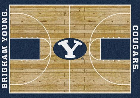 Brigham Young College Home Court Rug