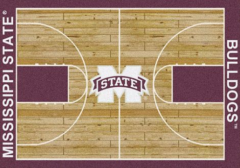 Mississippi State College Home Court Rug