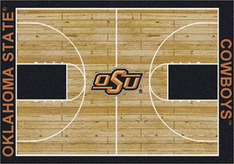 Oklahoma State College Home Court Rug