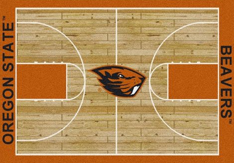 Oregon State College Home Court Rug