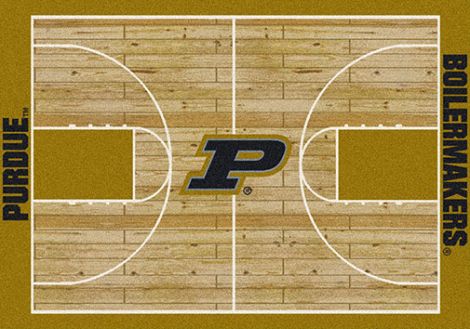 Purdue College Home Court Rug