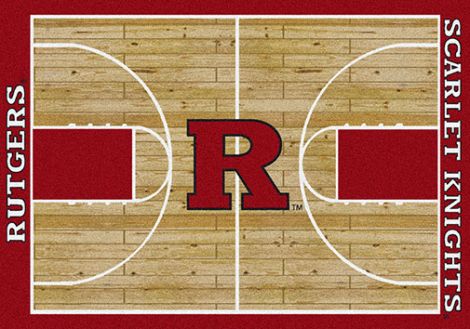 Rutgers College Home Court Rug