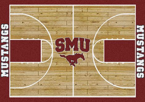 Southern Methodist College Home Court Rug