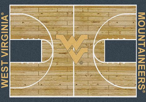 West Virginia College Home Court Rug
