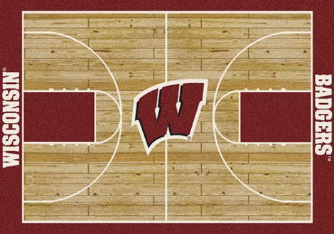Wisconsin College Home Court Rug
