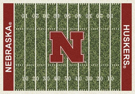 Nebraska College Home Field Rug