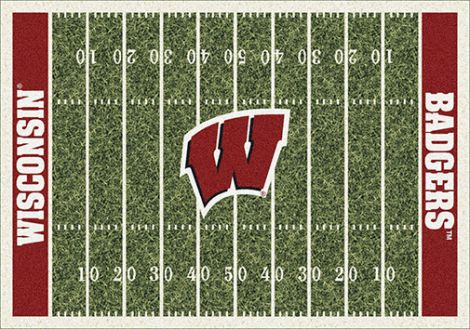 Wisconsin College Home Field Rug