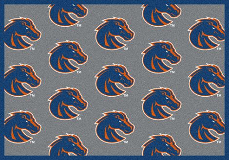 Boise State College Repeating Rug