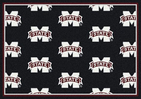 Mississippi State College Repeating Rug