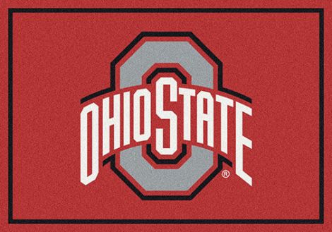 Ohio State College Team Spirit Red Rug