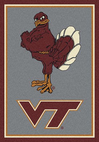 Virginia Tech College Team Spirit Hokies Rug