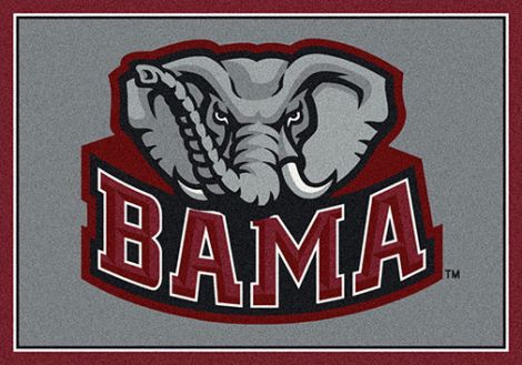 Alabama College Team Spirit Rug
