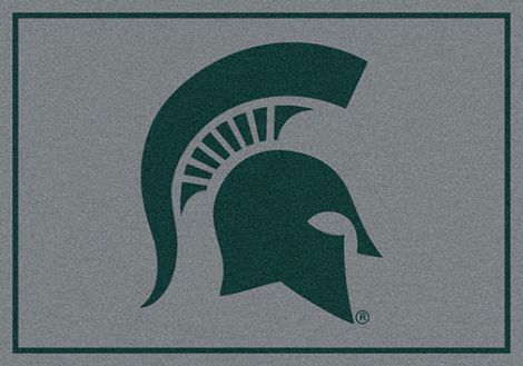Michigan State College Team Spirit Spartan Rug