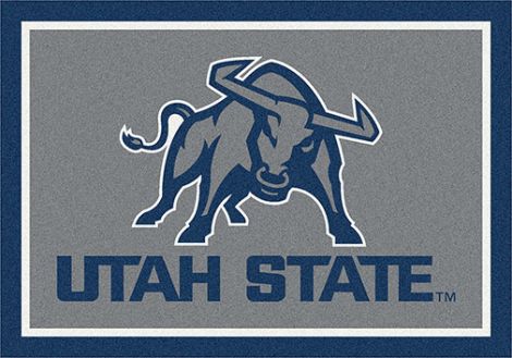 Utah State College Team Spirit Rug