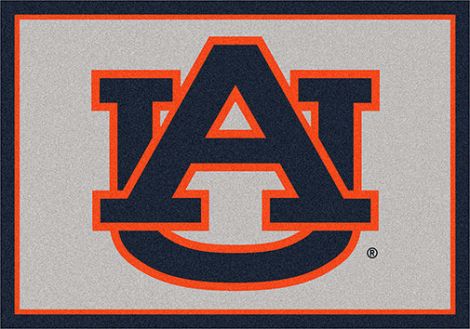 Auburn College Team Spirit Logo Rug