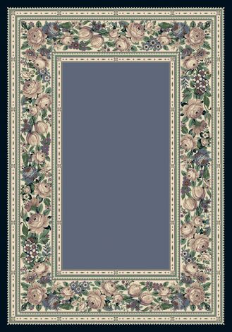 English Floral Lapis Innovations Collection Area Rug