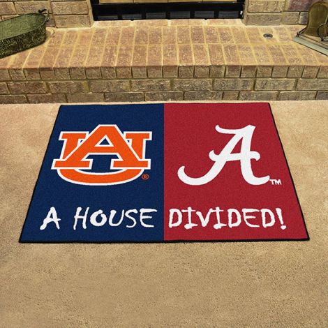 House Divided - Alabama - Auburn Collegiate House Divided Mat